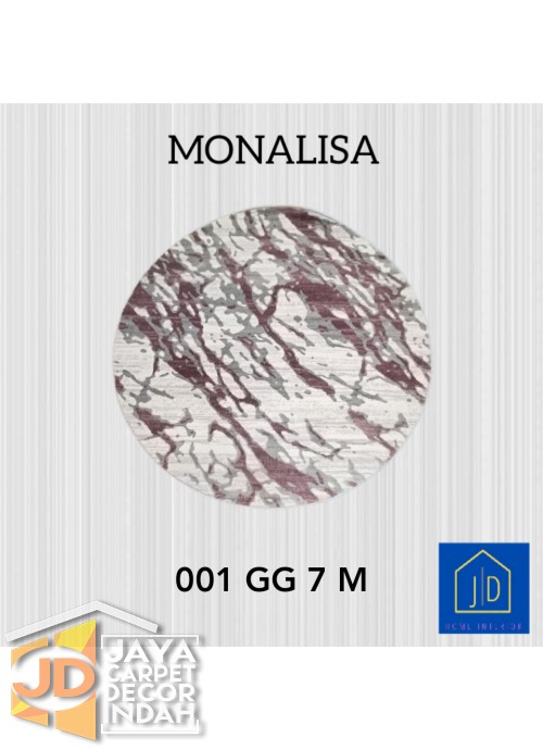 Permadani Monalisa Bulat 001 GG 7 M Ukuran 120 cm x 120 cm, 160 cm x 160 cm